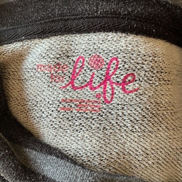 Made For Life Black & Gray Cowl Neck Sweatshirt - Picture 2 of 5